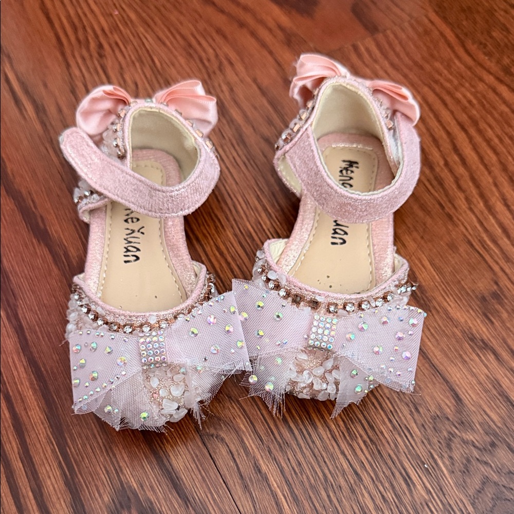 Pink toddler girl Shoes with Bows